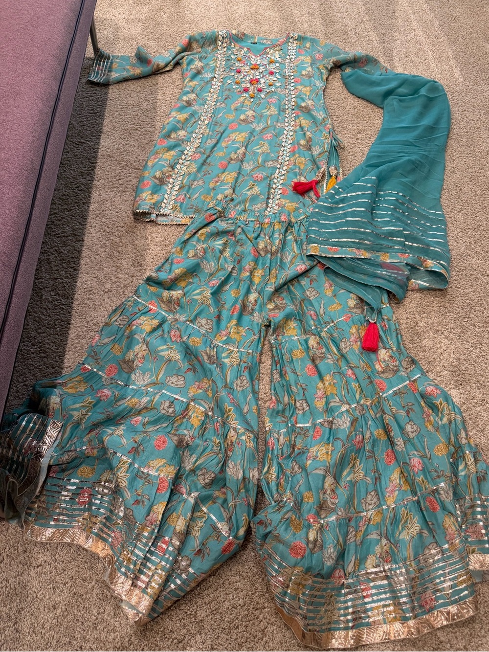Blue garara suit